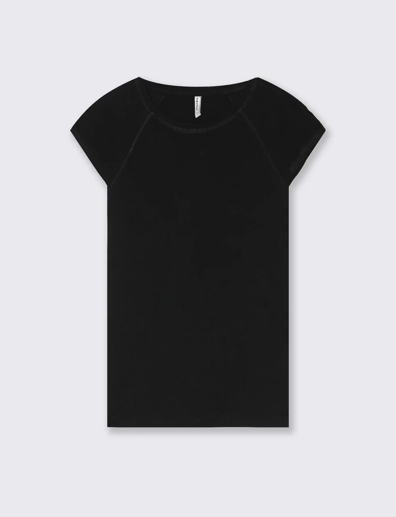 T-shirt basica da donna - Nero