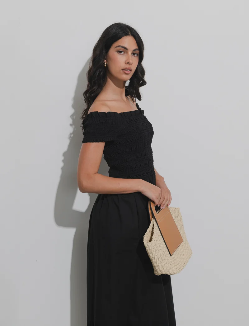Abito longuette da donna - Nero
