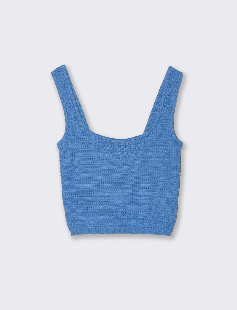 Top crochet da donna - Bluette