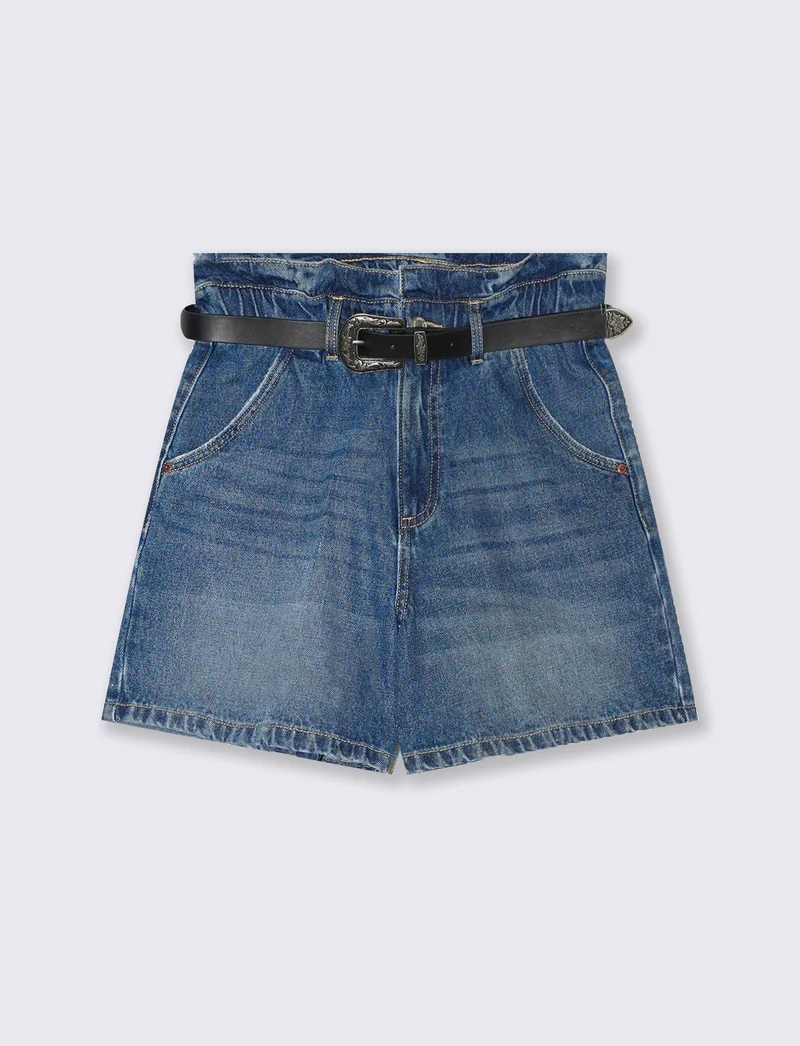 Short con cintura da donna - Denim