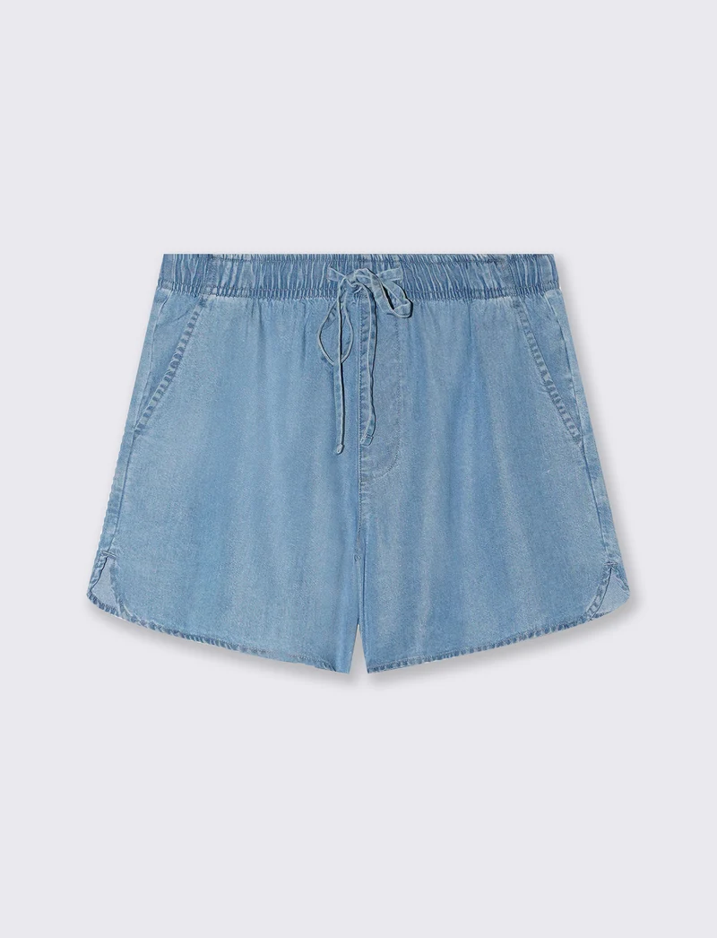 Short con coulisse da donna - Denim