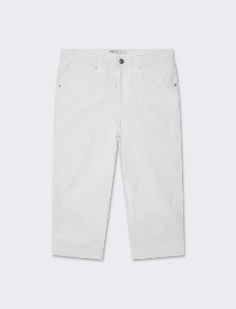 Bermuda modello capri da donna - Bianco