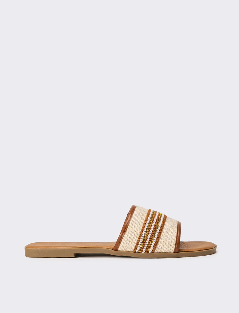 Mule da donna a fascia - Cuoio