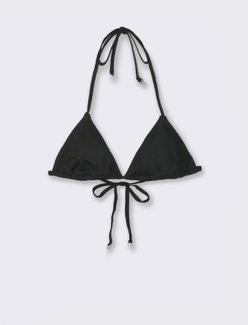 Reggiseno mare donna triangolo incrociato - Nero