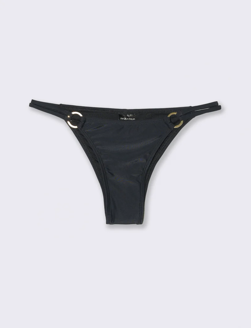 Slip mare donna con anello piatto - Nero