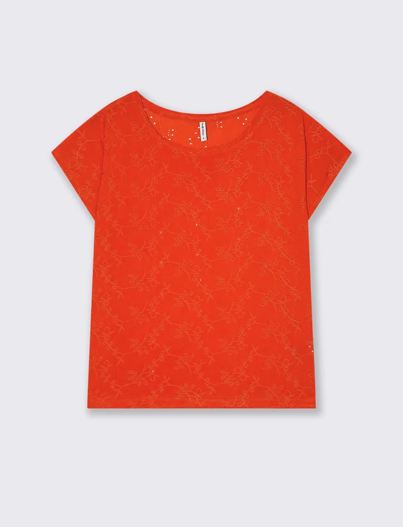 T-shirt in pizzo da donna - Arancio