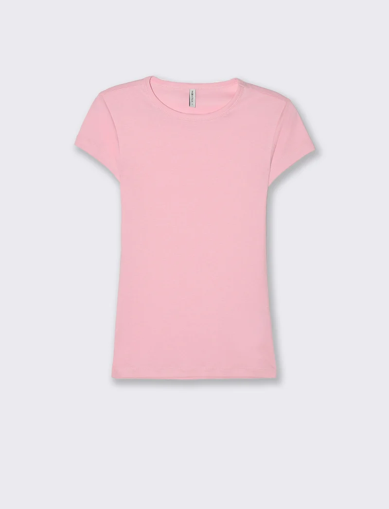 T-shirt basica da donna - Rosa plum
