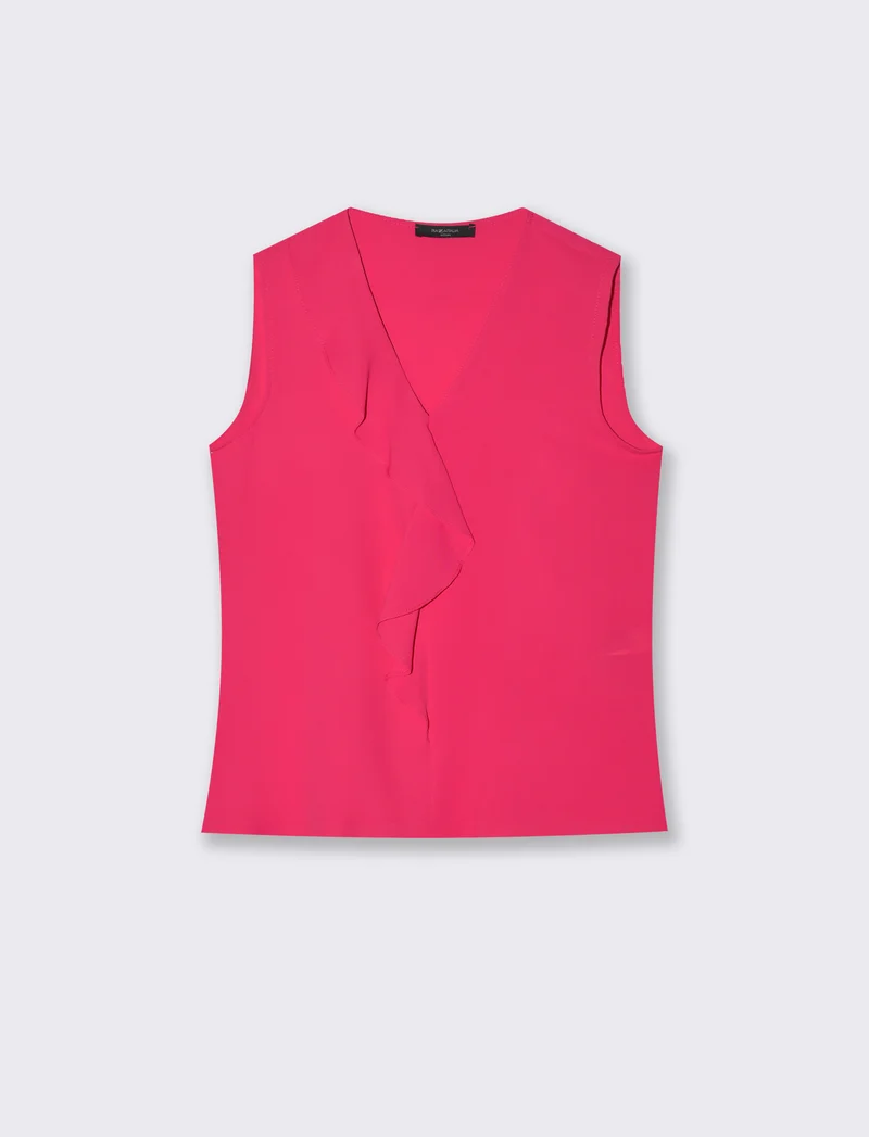 Top con rouches sul davanti - Fuxia