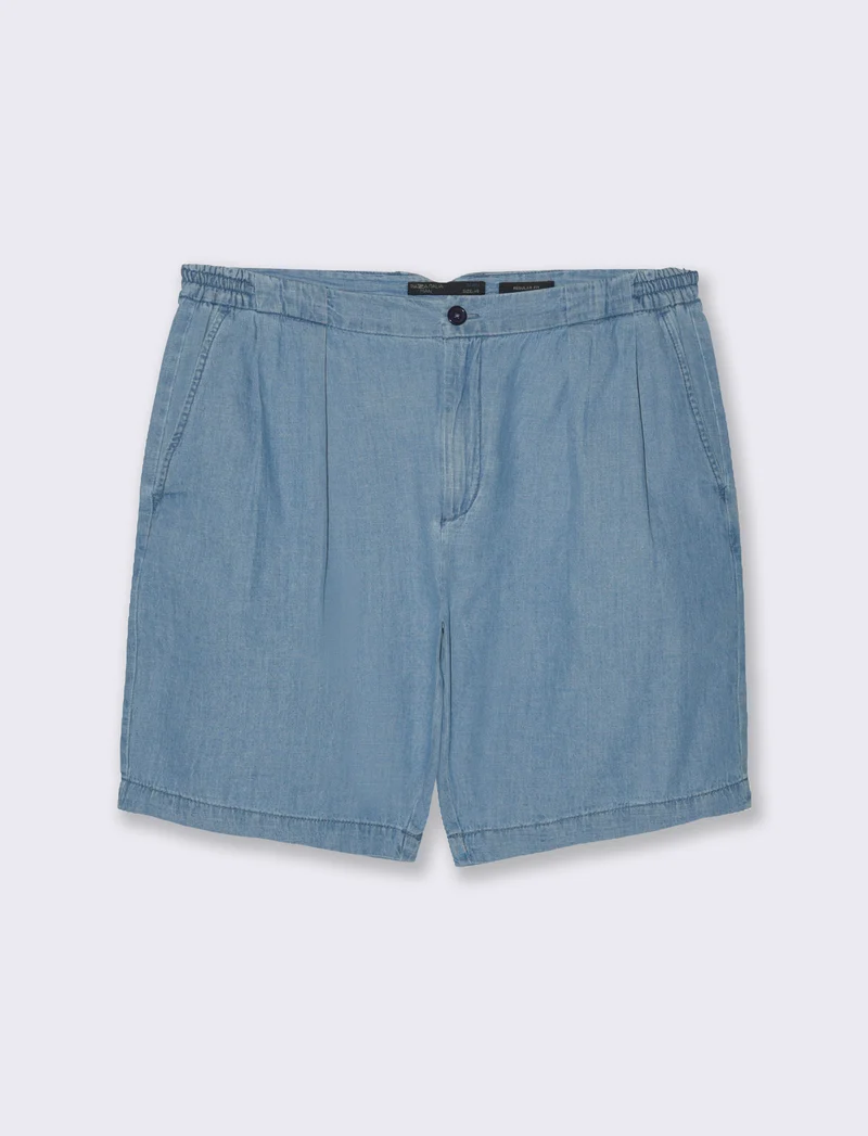 Bermuda chino in denim leggero da uomo - Denim chiaro