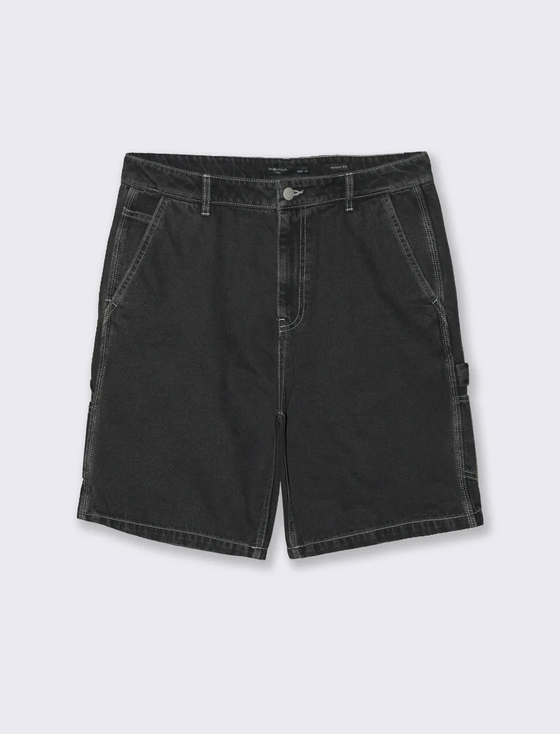 Bermuda jeans carpenter fit da uomo - Nero