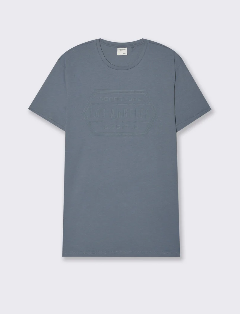 T-shirt in cotone con stampa da uomo - CARTA DA ZUCCHERO