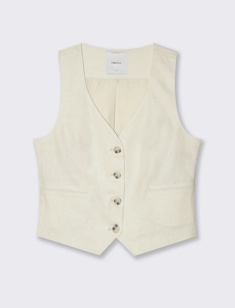 Gilet da donna - Beige corda