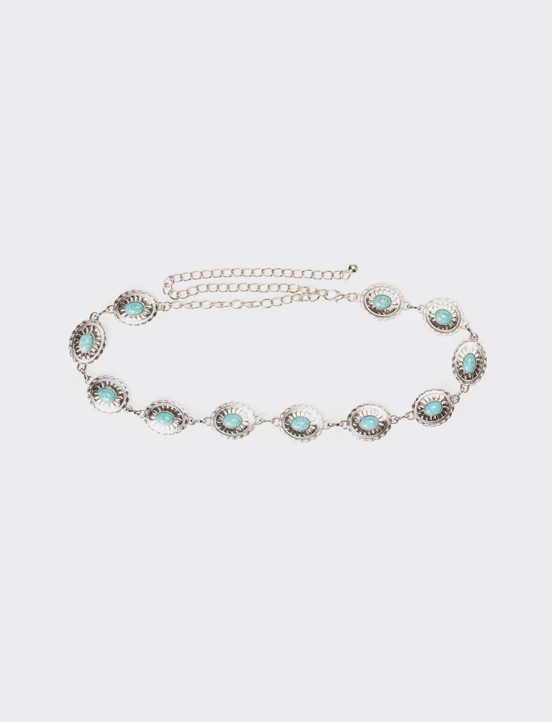 Cintura donna con pietra - Argento