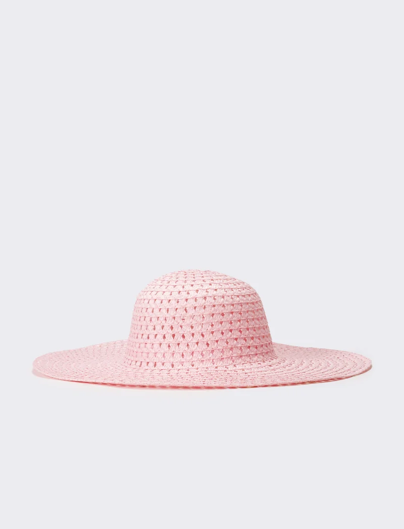 Cappello donna a falda larga - Rosa