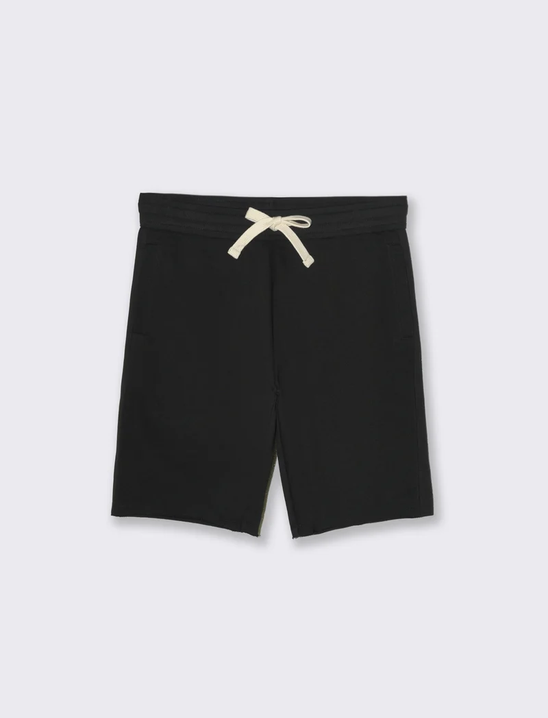 T-shirt con coulisse da uomo - Nero