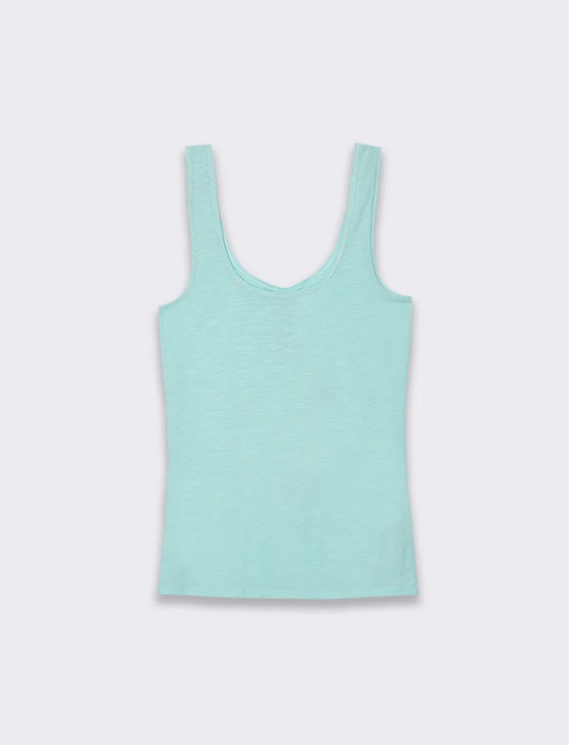 Top con passamaneria da donna - ACQUA