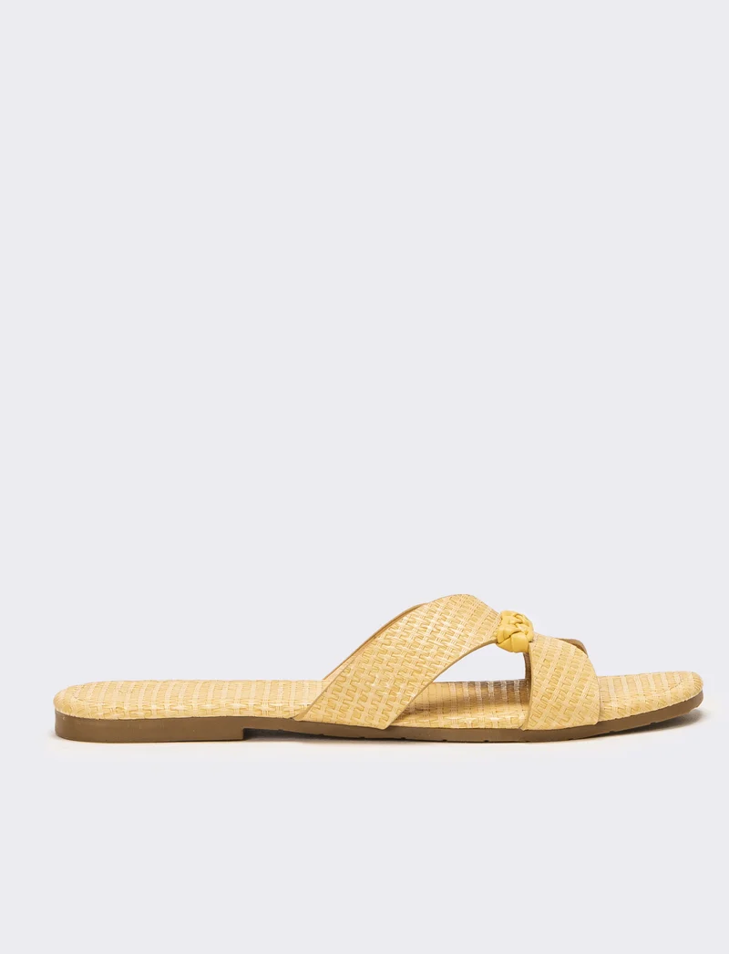 Sandalo da donna intrecciate - Beige
