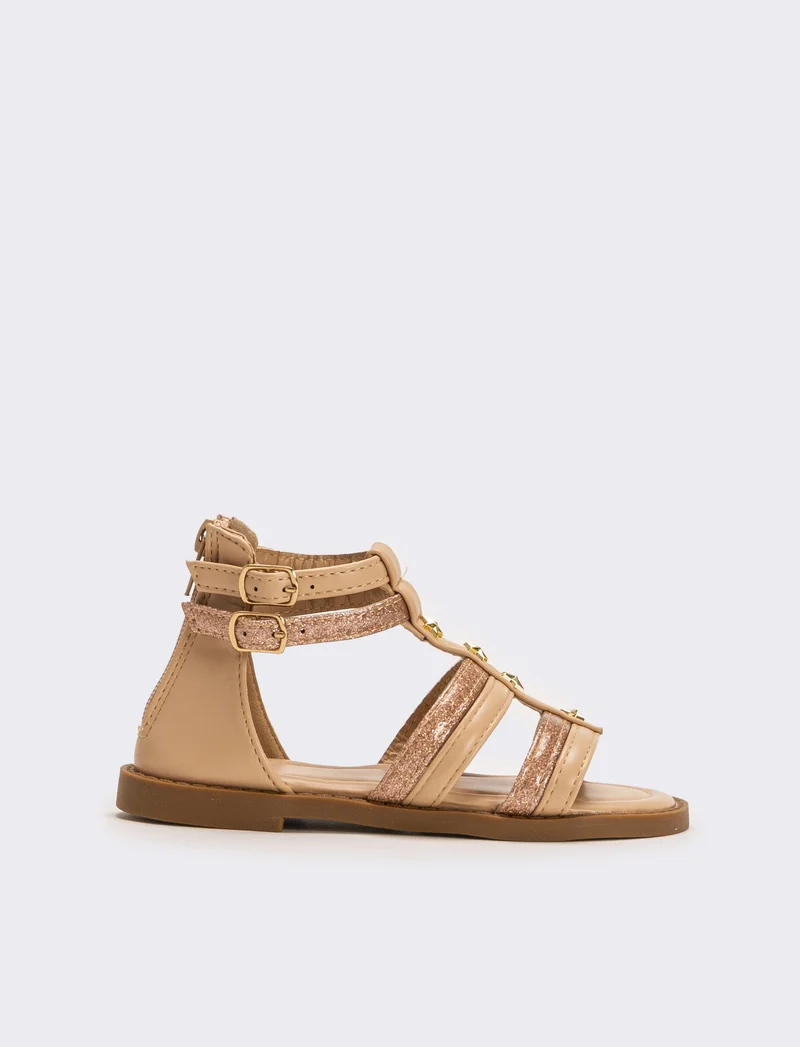 Sandalo da bambina con fascette - Rosa
