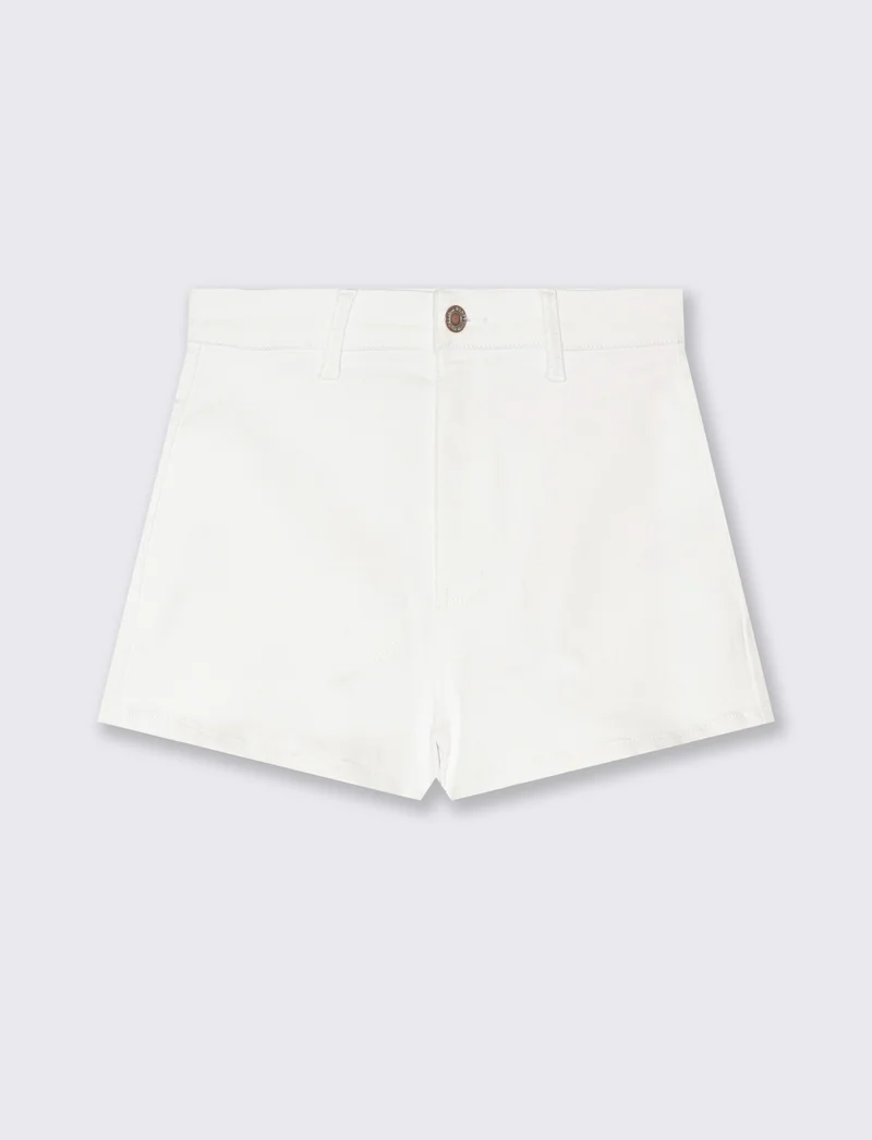Short vita alta da donna - Bianco