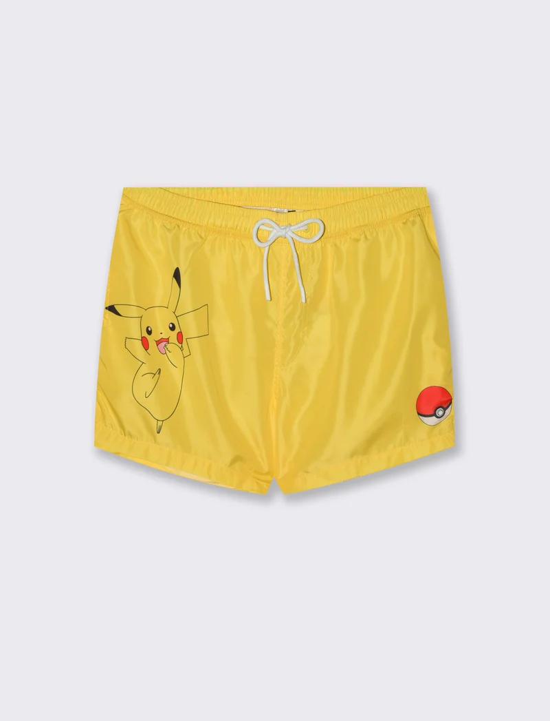 Costume mare stampa pokemon da uomo - Giallo