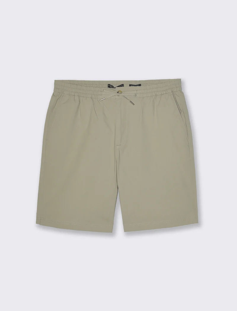 Bermuda chino cotone elasticizzato da uomo - Verde salvia