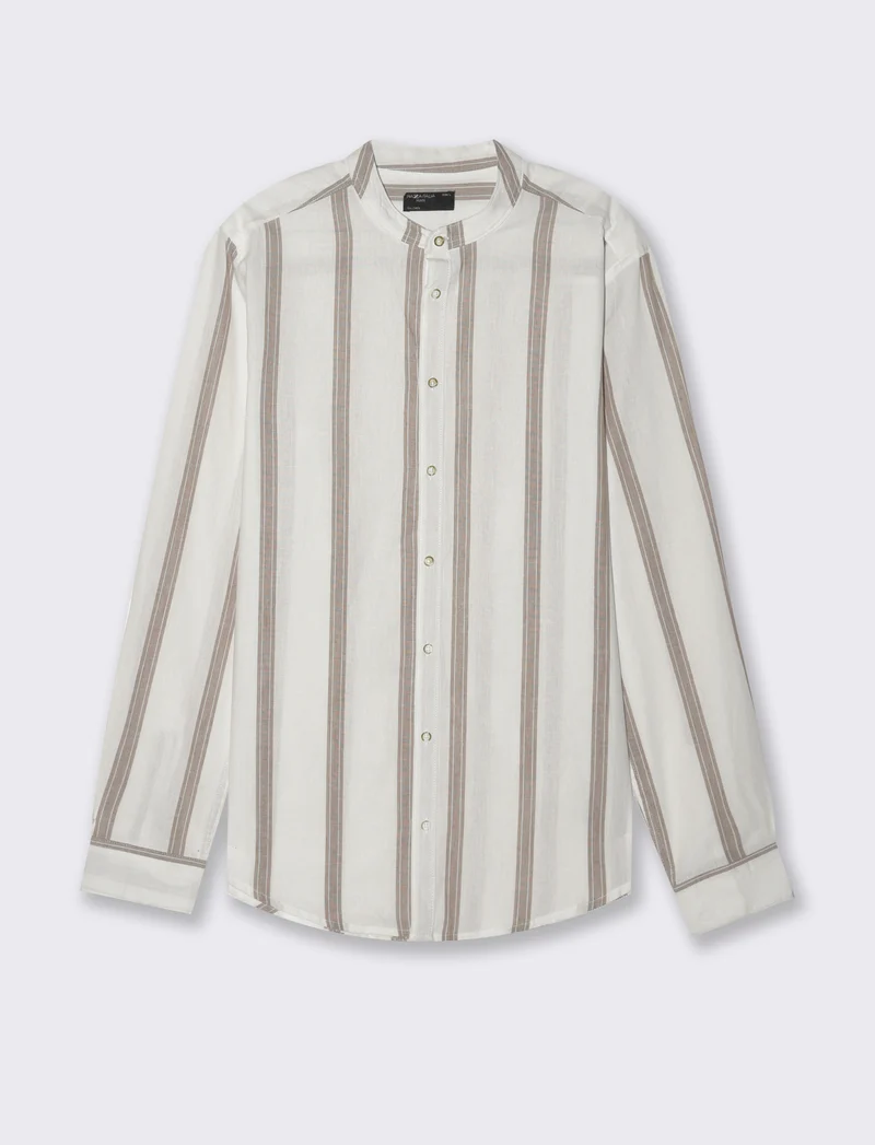 Camicia a righe da uomo - Bianco