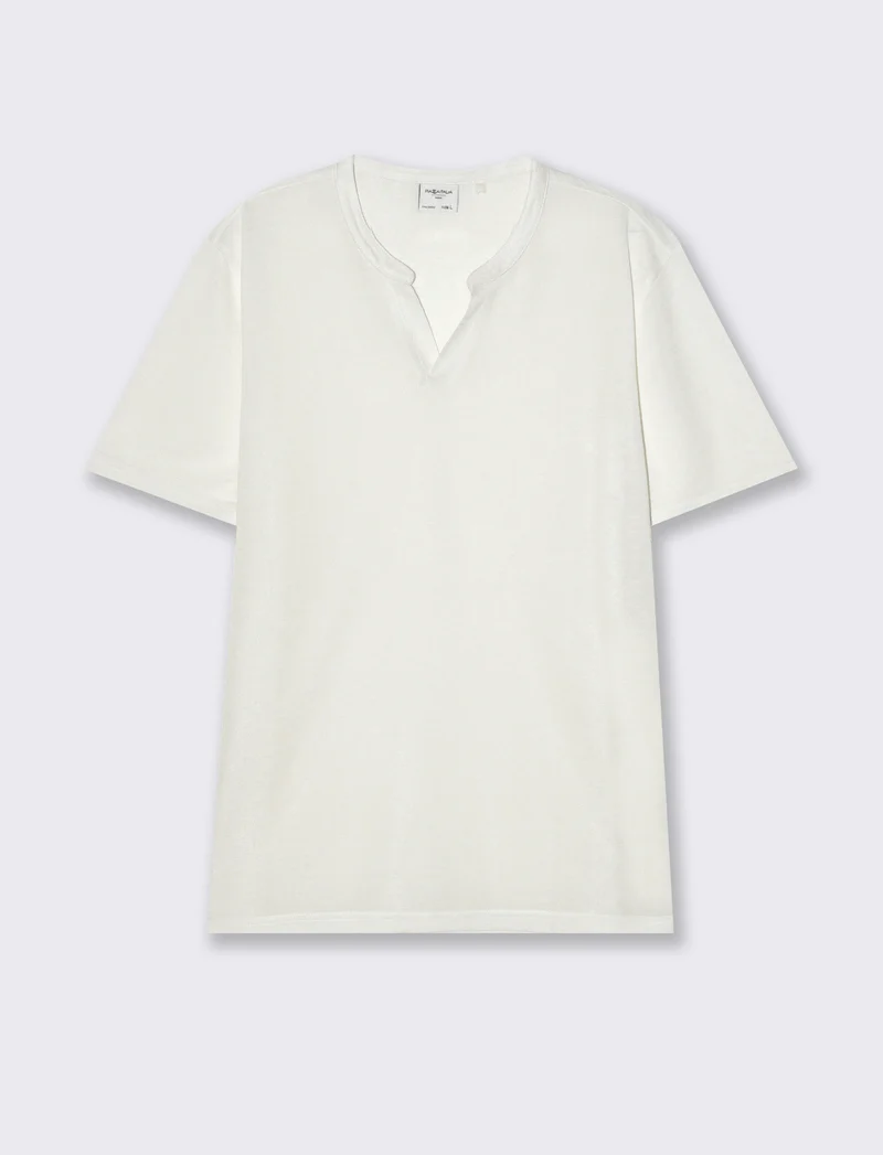 T-shirt coreana derby da uomo - Bianco