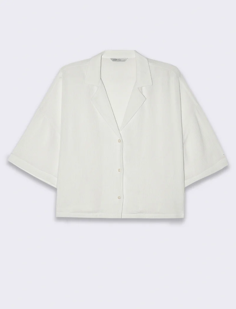 Camicia mezza manica da donna - Bianco