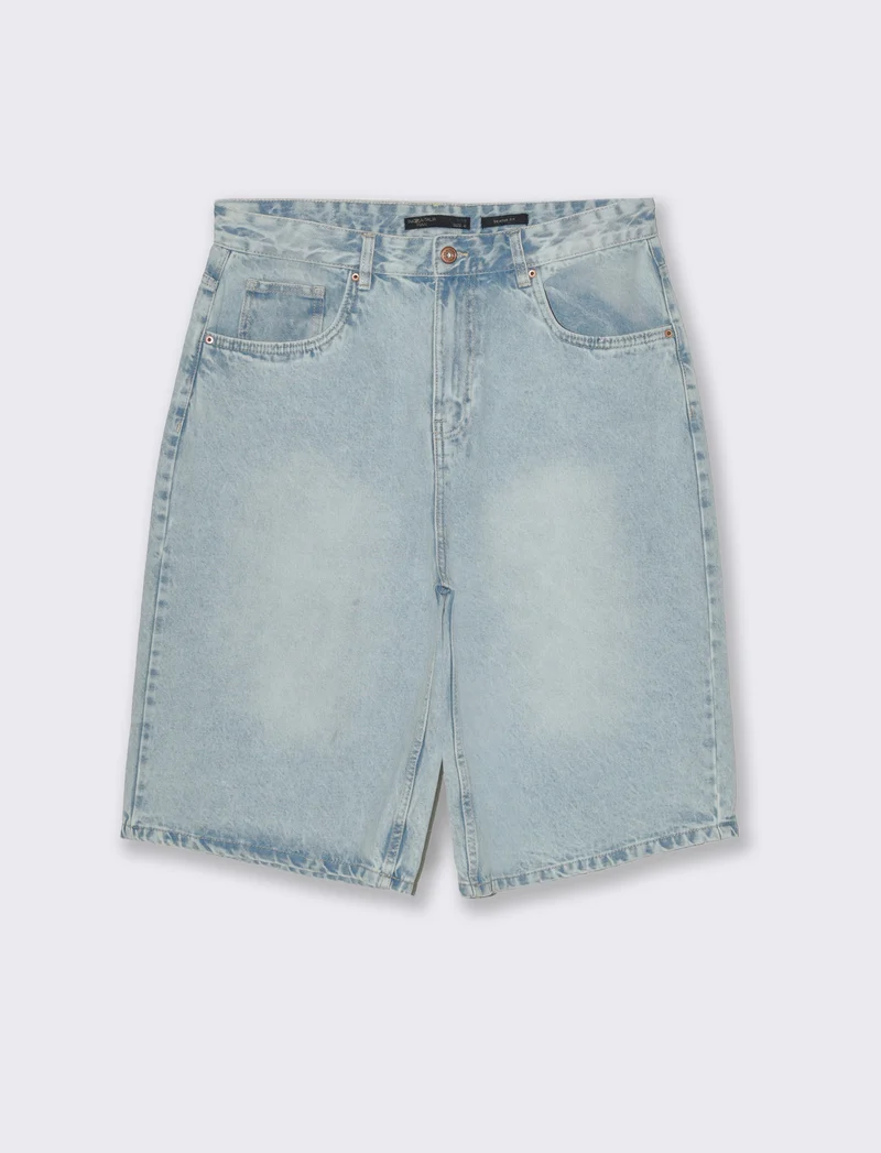 Bermuda di jeans skater da uomo - Denim