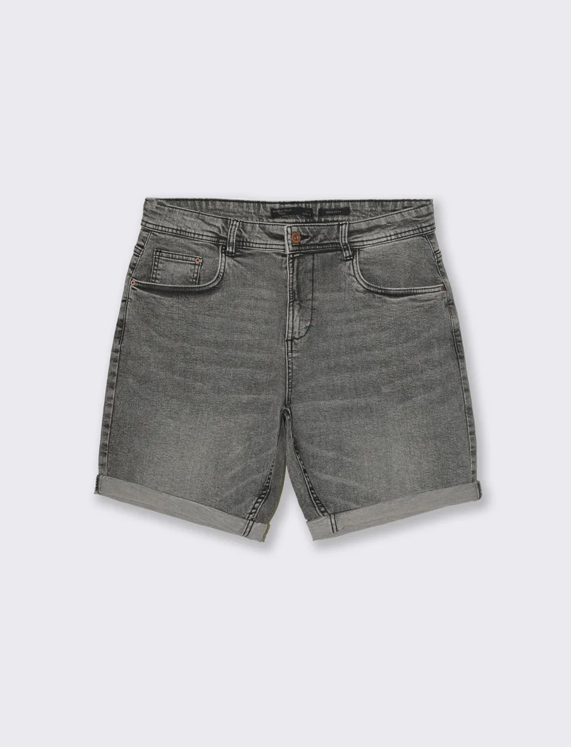 Bermuda jeans regular fit: da uomo - Grigio