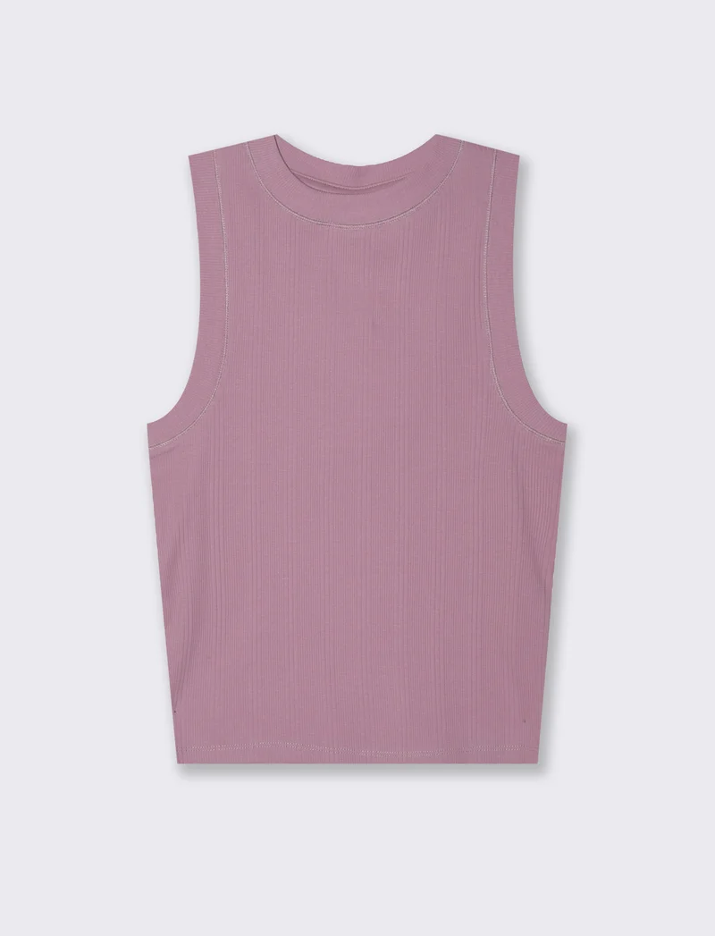 Top in maglia da donna - Rosa polvere