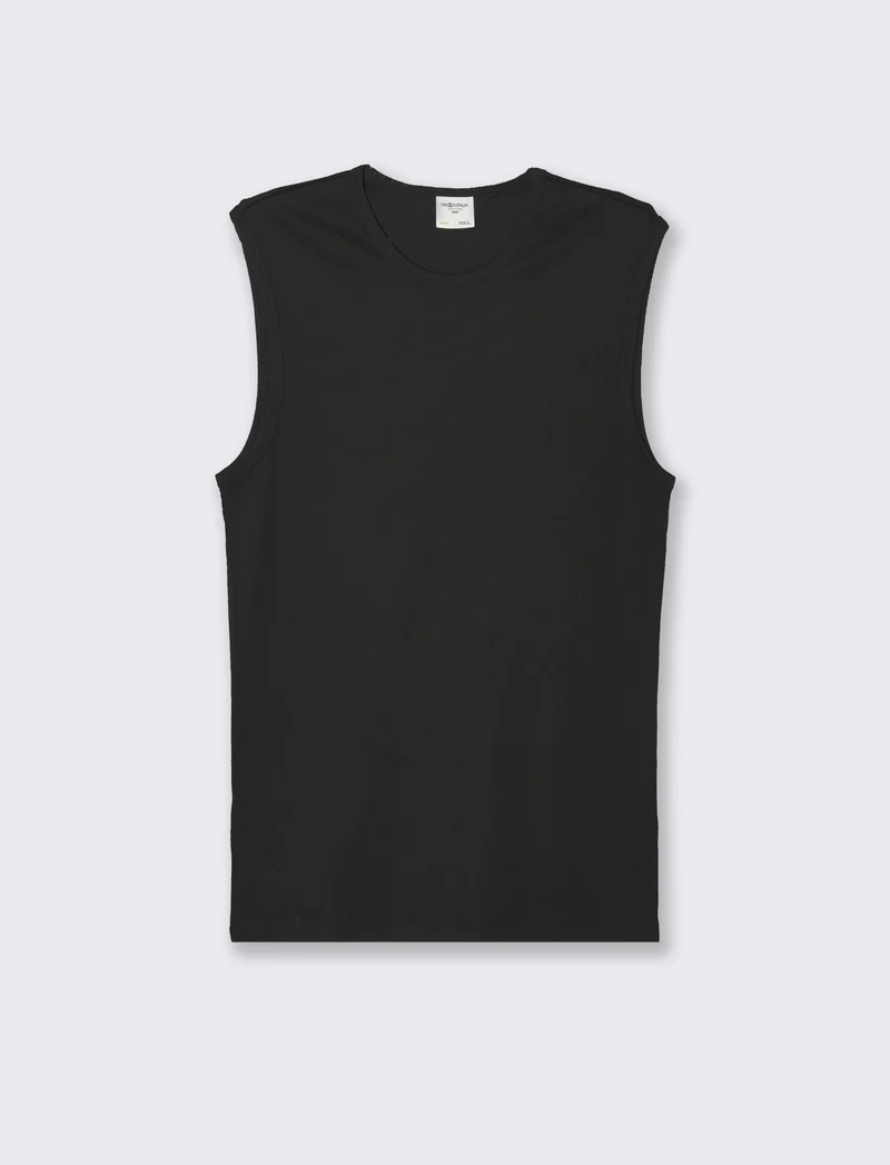 T-shirt senza maniche da uomo - Nero