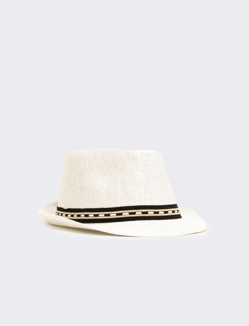 Cappello uomo borsalino paglia - Bianco natural