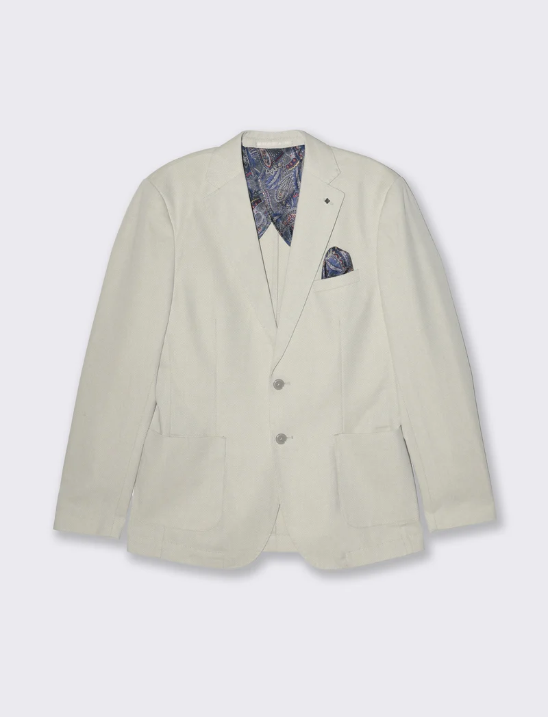 Blazer struttura occhio di pernice da uomo - Beige