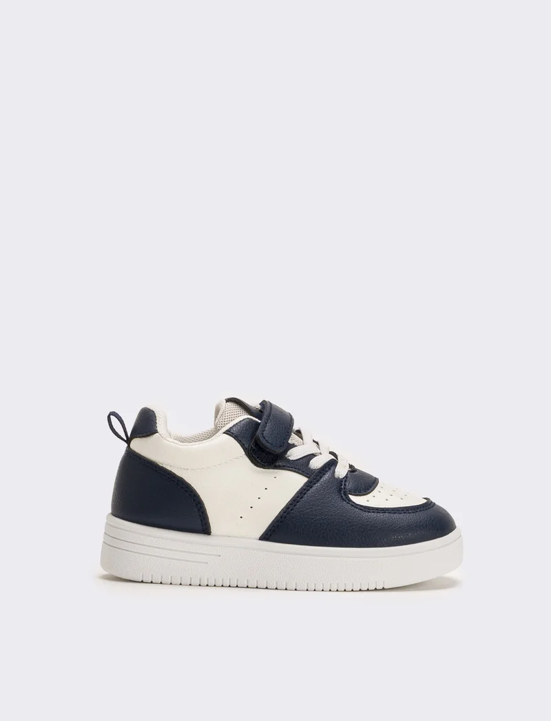 Sneakers da bambino con riporti a contrasto - Blu