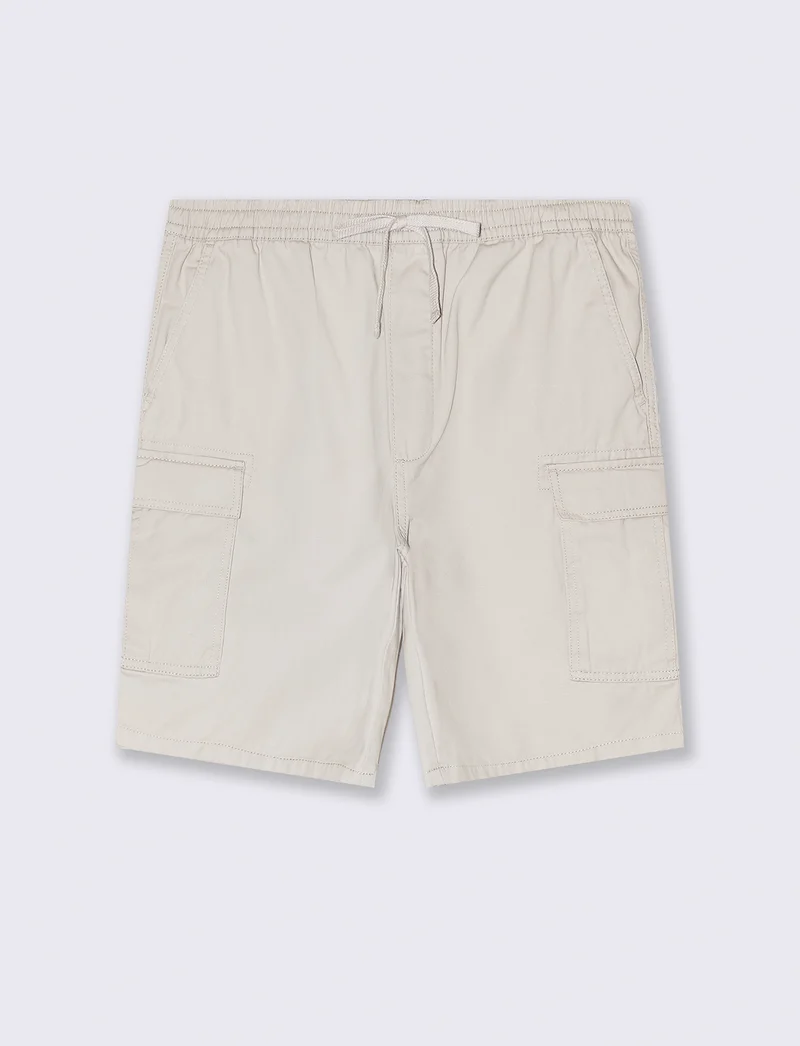 Bermuda cargo in twill da uomo - Sabbia