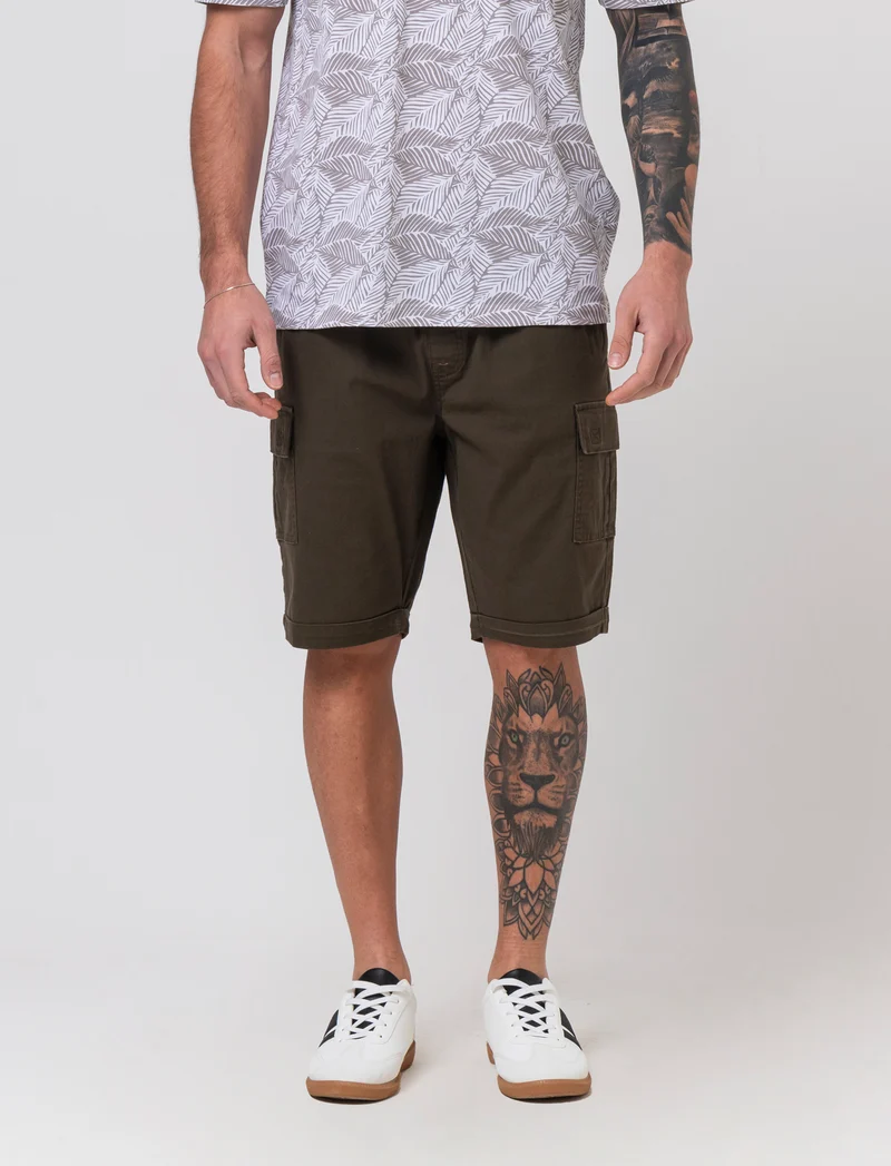 Bermuda jogger cargo fit da uomo - Verde kaki