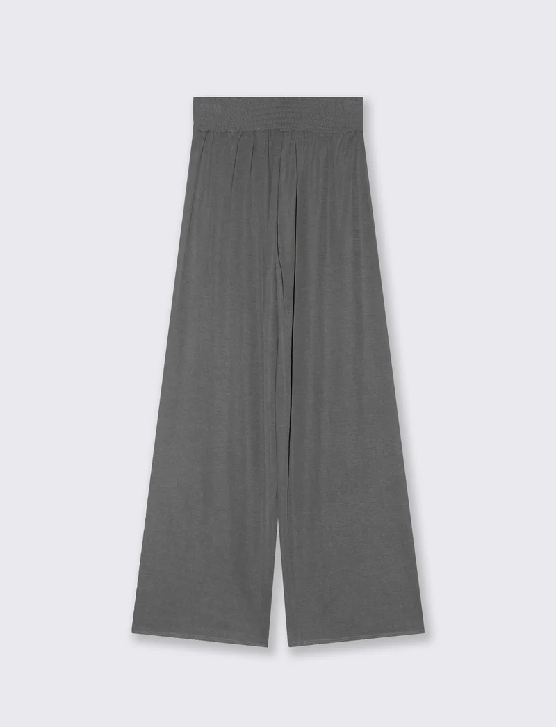 Jogger gamba larga da donna - Grigio piombo