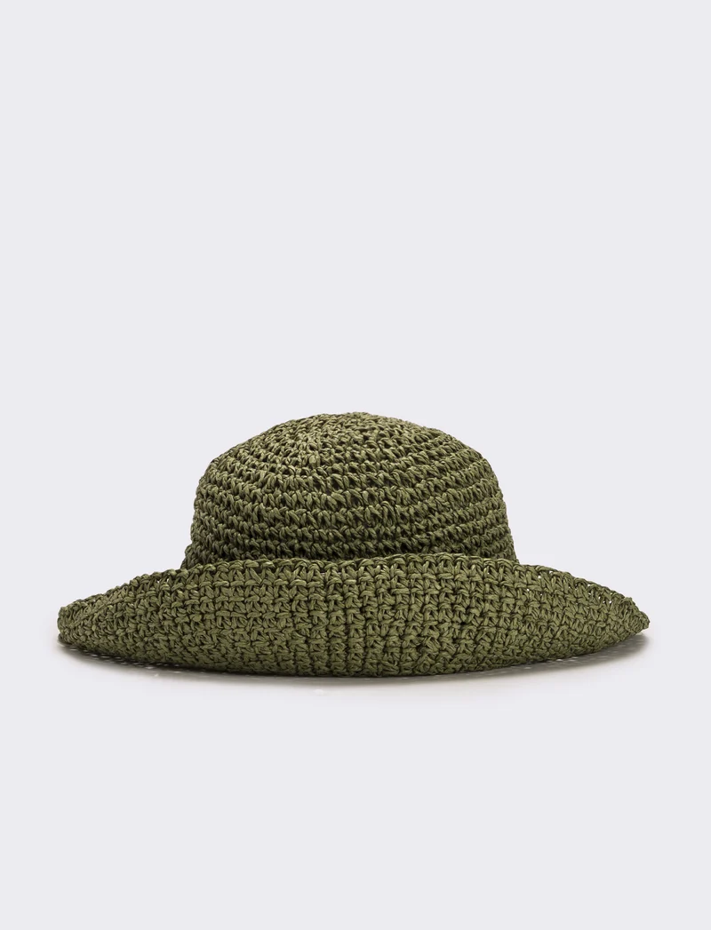 Cappello donna pescatore basic carta - Verde