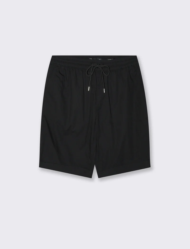 Bermuda jogger in cotone leggero da uomo - Nero
