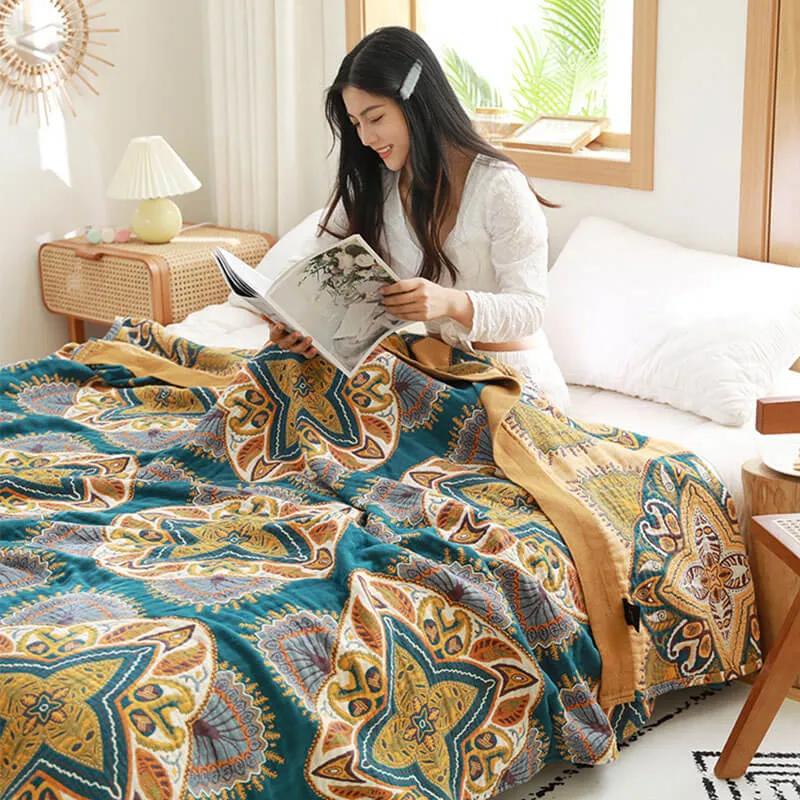 Trapunta leggera reversibile in cotone multicolore Ownkoti