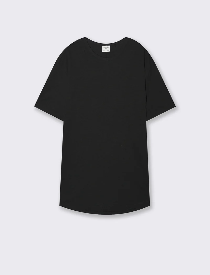 T-shirt con coulisse da uomo - Nero