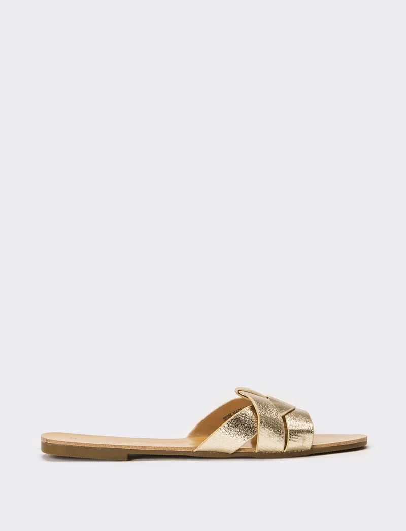 Mule incrociata da donna - Oro