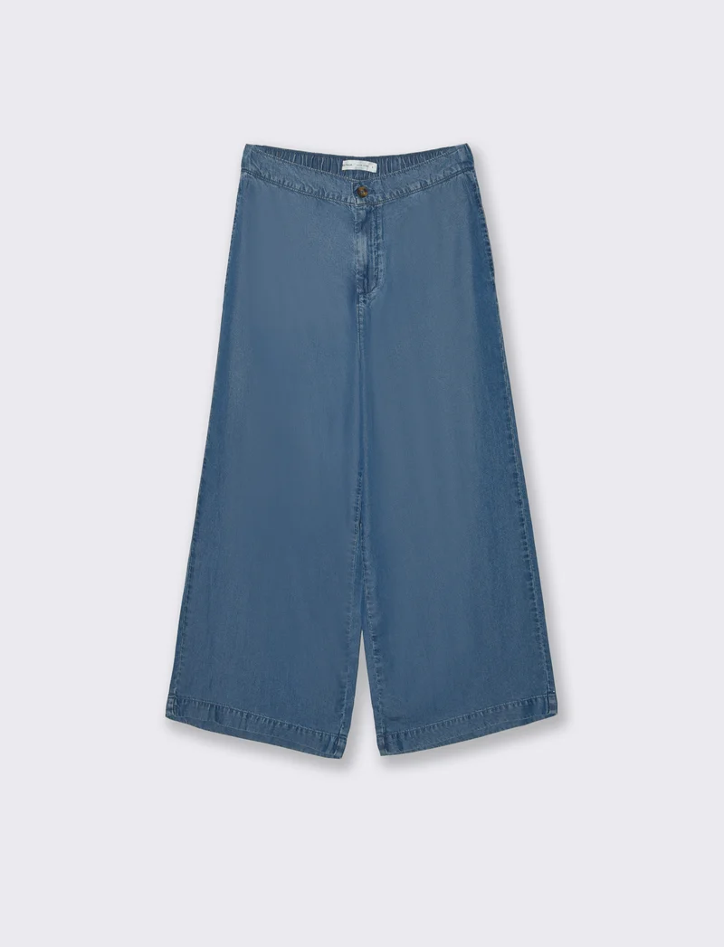 Pantalone gamba larga da donna - DENIM SCURO