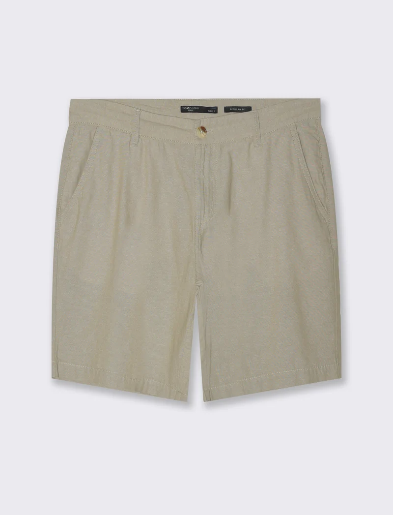 Pantaloni jogger in cotone effetto melange da uomo - Verde salvia