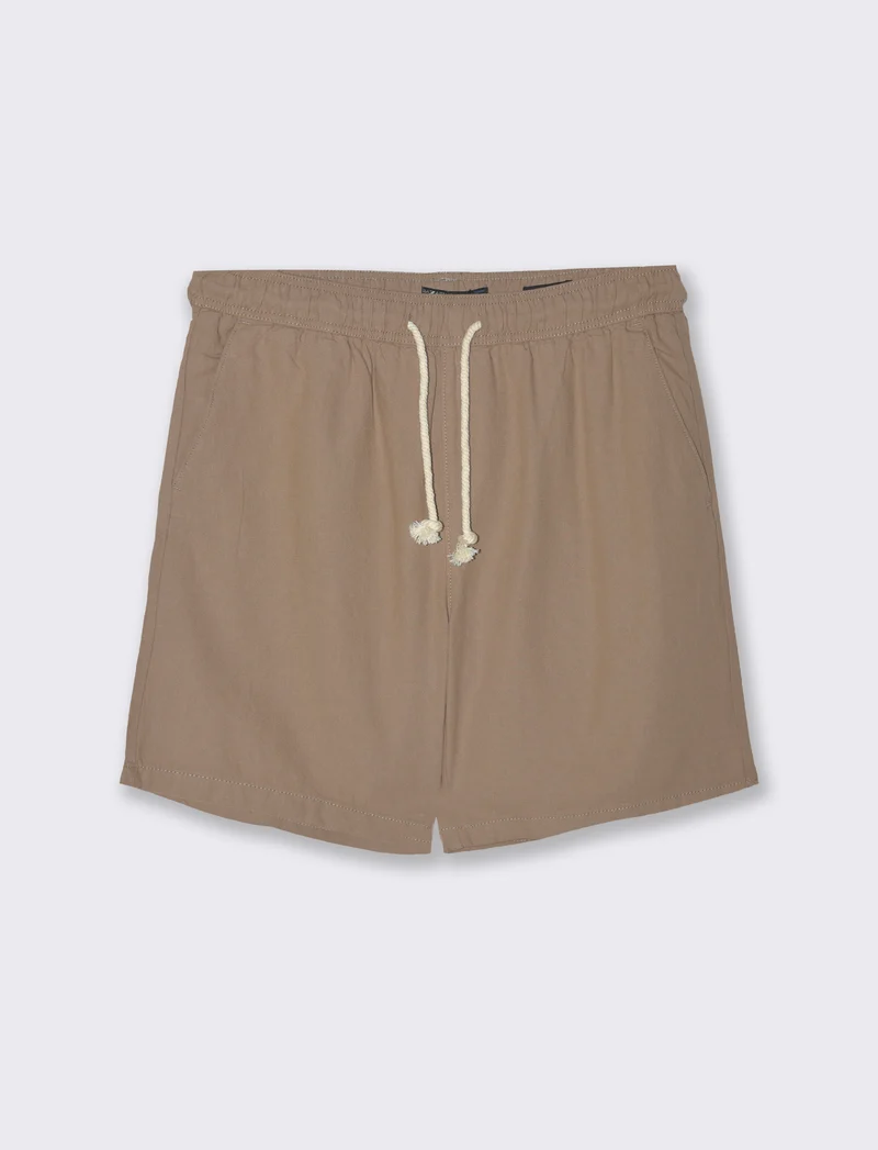 Bermuda jogger tessuto strutturato da uomo - Grigio tortora