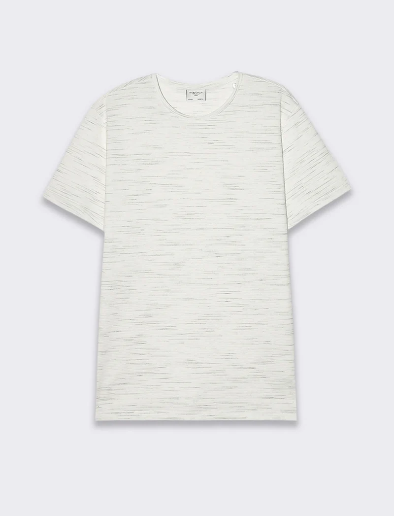T-shirt struttura slub injected da uomo - Bianco