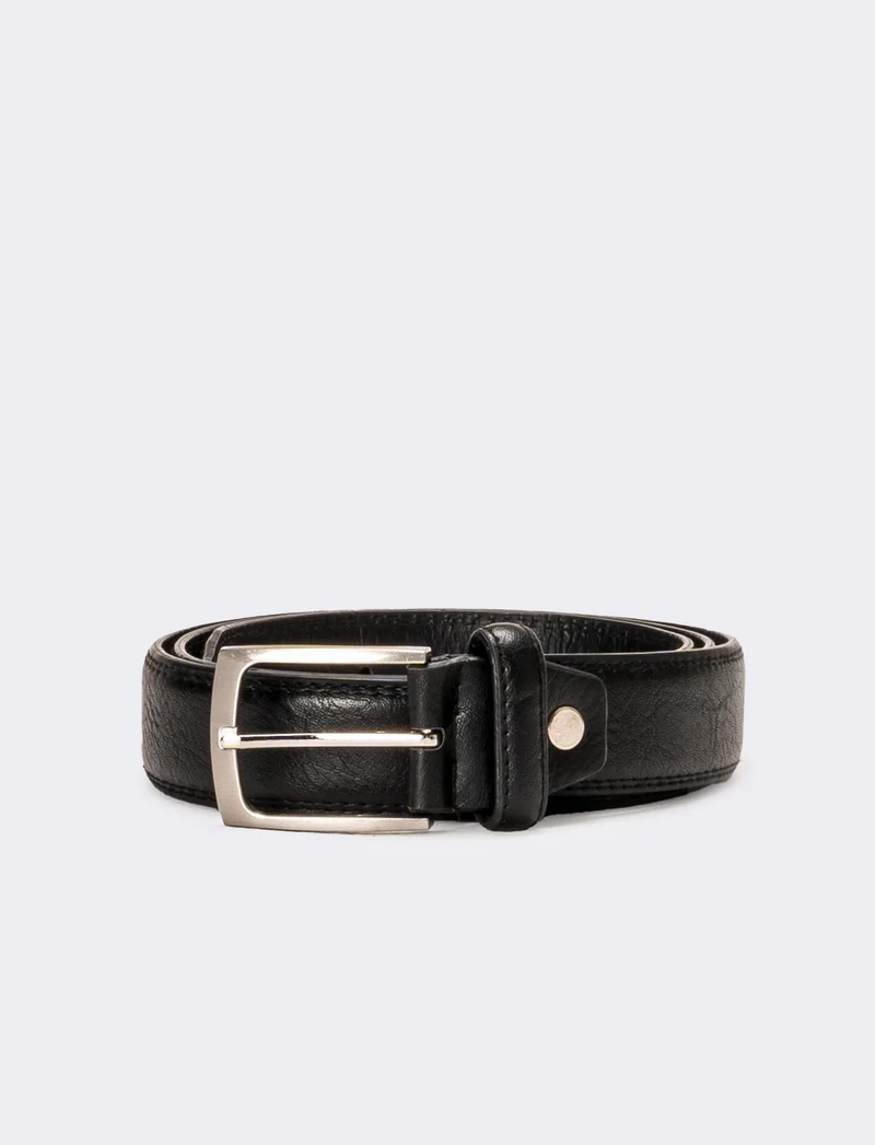 Cintura uomo fibbia cm 3,5 - Nero