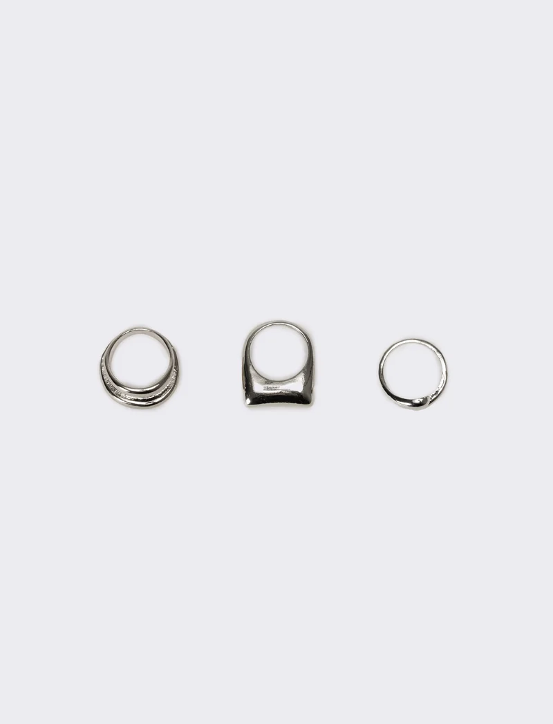 Anello donna 3 pezzi card - Argento