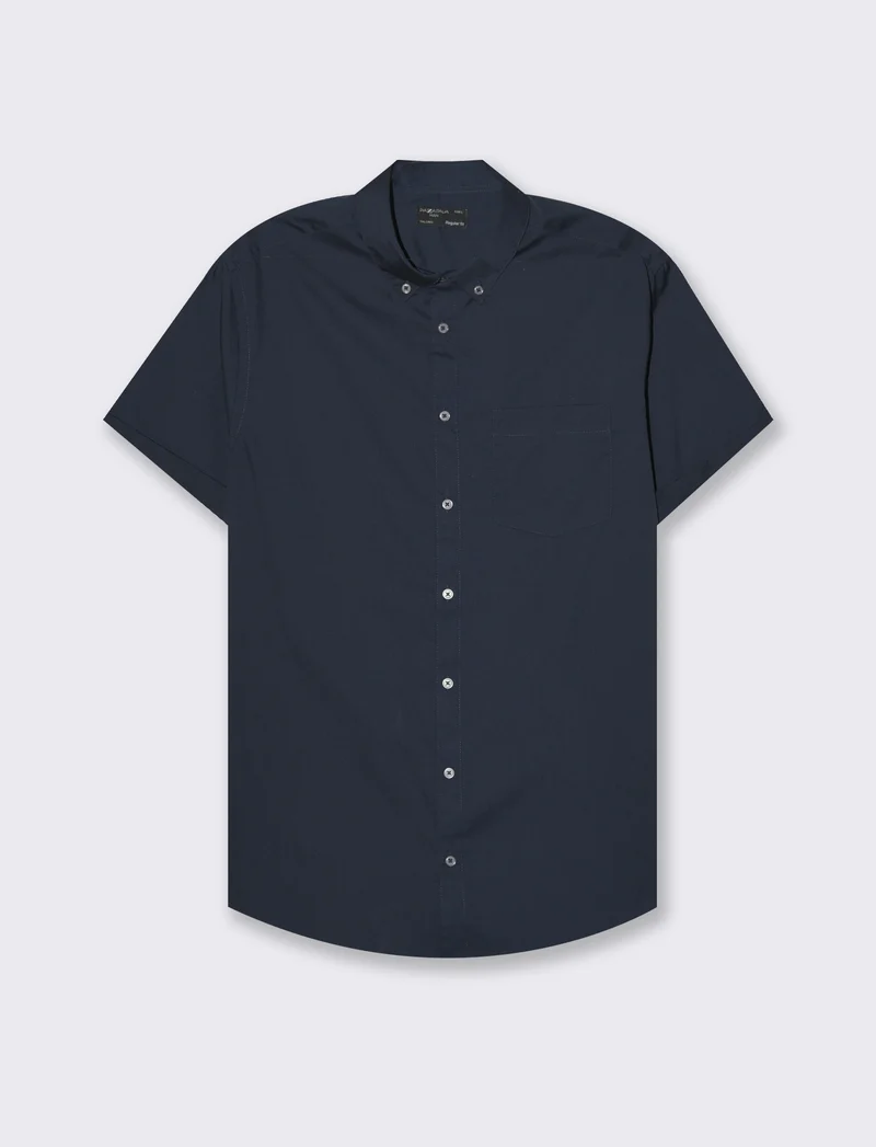Camicia basic regular fit easy iron da uomo - Blu